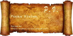 Puska Vivien névjegykártya